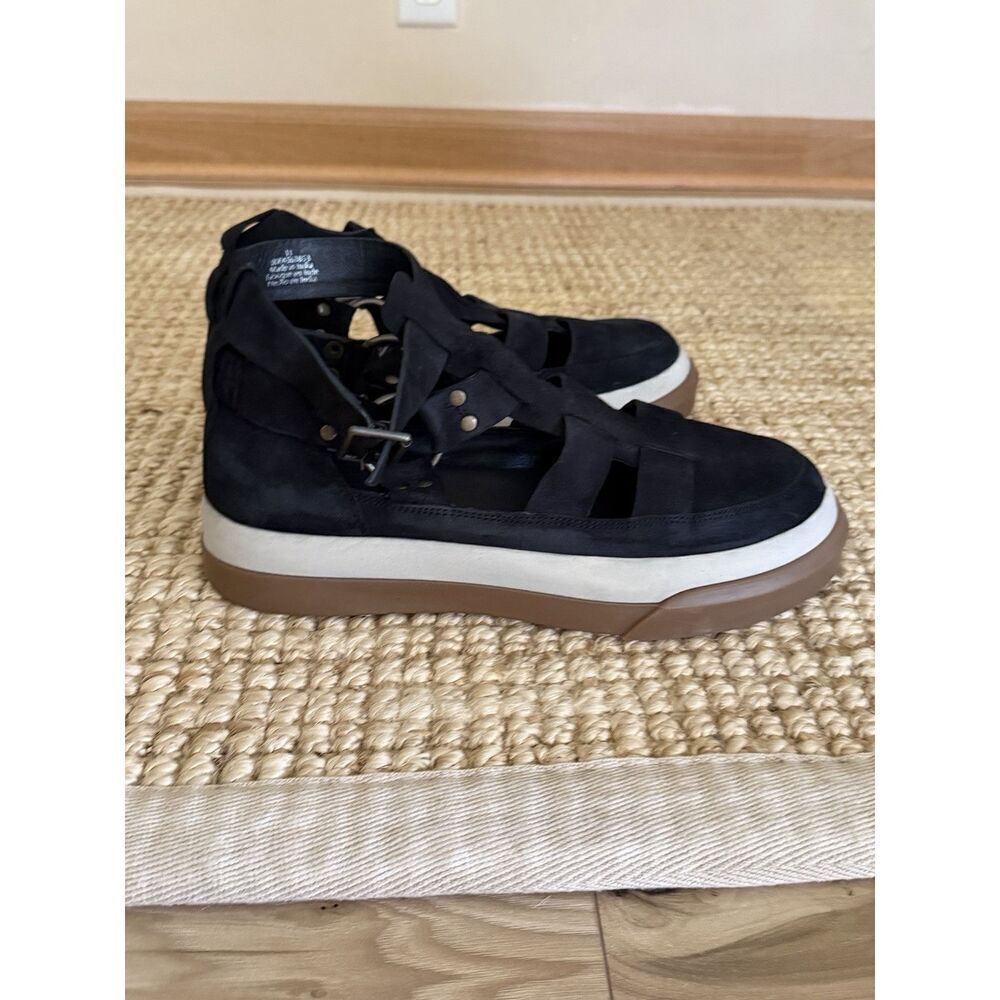 Free People Bodhi Fisher Sneakers Sandals Black Suede Women 11 - Picture 4 of 10